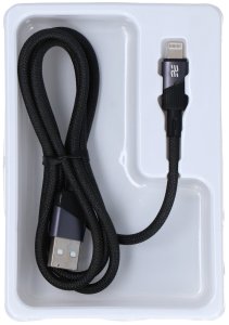 Kabel USB Joyroom kabel Encore Energy USB-A Lightning przewód QC PD do ładowania i transferu danych 100 cm braided czarny EE101-L 3