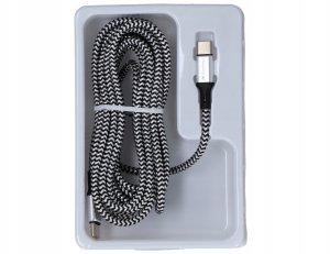 Kabel USB ForCell kabel Encore Energy USB-C x2 3A przewód QC PD 60W do ładowania i transferu danych 300 cm braided czarno-biały EE118-CC 6
