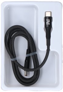 Kabel USB ForCell kabel Encore Energy USB-C x2 5A przewód QC PD 240W do ładowania i transferu danych 100 cm braided szary EE160-CC 3