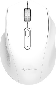 Mysz Triadyn Bezprzewodowa Mysz Biurowa GALATEA 2.4GHz 3200DPI Biała 2