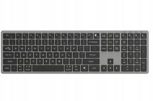 Klawiatura Triadyn Klawiatura Bezprzewodowa PROTEUS Bluetooth 2.4GHz 4-Urządzenia Biurowa Slim Akumulator Szara 3