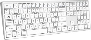 Klawiatura Triadyn Klawiatura Bezprzewodowa PROTEUS Bluetooth 2.4GHz 4-Urządzenia Biurowa Slim Akumulator Srebrna 4