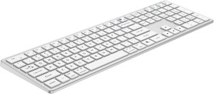 Klawiatura Triadyn Klawiatura Bezprzewodowa PROTEUS Bluetooth 2.4GHz 4-Urządzenia Biurowa Slim Akumulator Srebrna 5