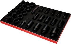 Klucz udarowy KS Tools 3/4'' zestaw końcówek udarowych wkład z pianki 2