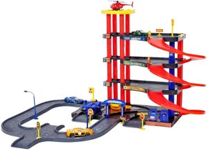 Parking Wielopoziomowy 4 Poziomy Z Windą Helikopter Autka 70 el. LEAN Toys 2