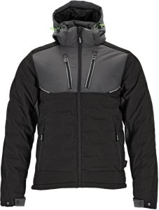 KURTKA MĘSKA OCIEPLANA MEMBRANA WZMOCNIENIE CORDURA ODPINANY KAPTUR WIELE KIESZENI ODBLASKI LOGAN J STALCO - czarny 3XL 4
