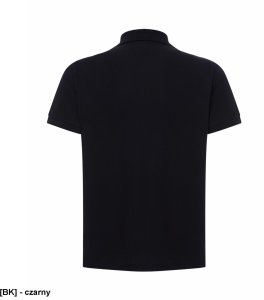 PORA210WK - polo męskie, krótki rękaw ze ściągaczami, 2 guziki, boczne rozcięcia, 65% poliester 35% bawełna - czarny 2XL 2