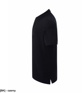 PORA210WK - polo męskie, krótki rękaw ze ściągaczami, 2 guziki, boczne rozcięcia, 65% poliester 35% bawełna - czarny 2XL 3