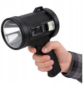 Latarka Lean Latarka LED Szperacz 6 Trybów Powerbank Wymienne Filtry 23 cm 2