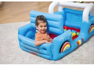 Bestway 93577 Fisher-Price Dmuchany Samochód z piłkami 1.17m x 76cm x 61cm 7