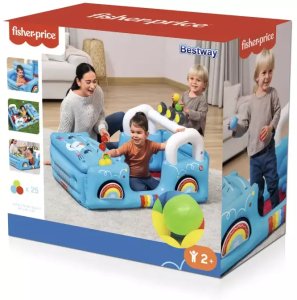 Bestway 93577 Fisher-Price Dmuchany Samochód z piłkami 1.17m x 76cm x 61cm 9