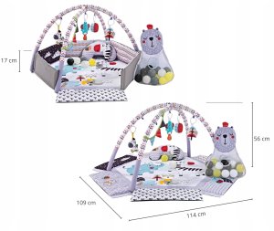 TinyMini CC9639 Mata edukacyjna Śpiący Miś 13