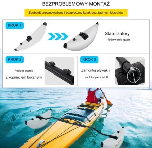 Vevor Nadmuchiwany stabilizator do kajaka 90 cm 6