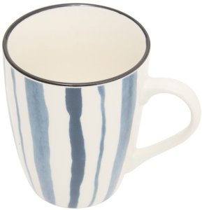 MUG 310ML STRIPED BLUE 2