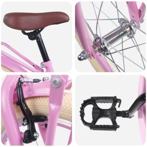 vidaXL Rower Dziecięcy 22 Cali od 7 do 12 lat Jasny róż 4