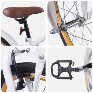 vidaXL Rower Dziecięcy 20 Cali dla dzieci w wieku 6-11 lat Biały 4