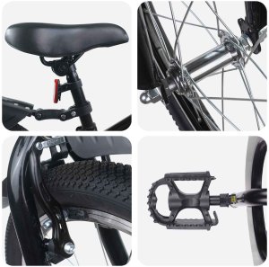 vidaXL Rower Dziecięcy 20 Cali dla dzieci w wieku 6-11 lat Czarny 4