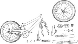 vidaXL Rower Dziecięcy 22 Cali od 7 do 12 lat Czarny 8