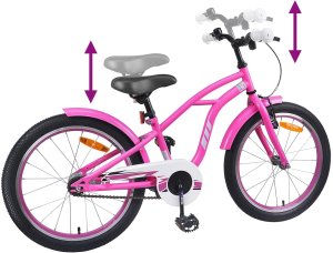 vidaXL Rower Dziecięcy 22 Cali 7-12 Ciemny Róż 7