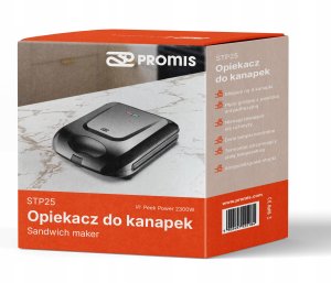 PROMIS SANDWICH-TOSTER NA 4 KANAPKI  CZARNY STP25 7