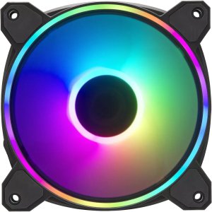 Wentylator Cooler Master MasterFan MF120 Halo 2 Czarny 3-pack + Hub (MFL-B2DN-213P2-R2) 3