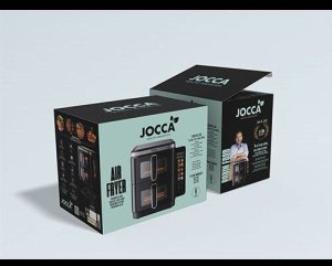 Frytkownica beztłuszczowa Jocca Podwójna frytkownica na gorące powietrze z okienkami i z kolorowym wyświetlaczem 2496 11L czarna 4