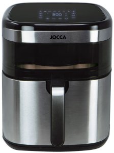 Frytkownica beztłuszczowa Jocca Frytkownica na gorące powietrze z wyświetlaczem 2385 10l nierdzewna/czarna 2