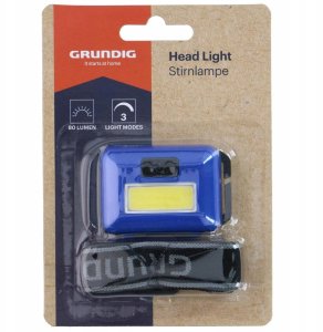 LATARKA CZOŁOWA TURYSTYCZNA LED COB GRUNDIG - NIEBIESKI 3