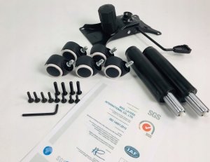 Fotel Lugano Fotel obrotowy do biurka CARRERA M ALCANTARA BLACK STAR 15