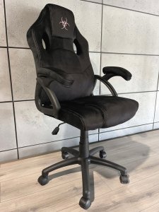 Fotel Lugano Fotel obrotowy do biurka CARRERA M ALCANTARA BLACK STAR 9