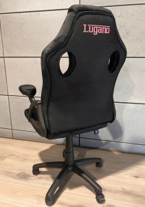 Fotel Lugano Fotel obrotowy do biurka CARRERA M ALCANTARA BLACK STAR 10