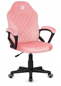 Fotel Lugano Fotel obrotowy do biurka MARIO ALCANTARA CARO PINK 3