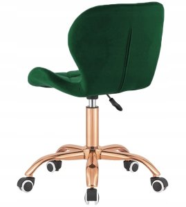 Krzesło obrotowe VASTO OFFICE VELVET FOREST GREEN ROSE GOLD 3