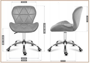 Krzesło obrotowe VASTO OFFICE VELVET FOREST GREEN ROSE GOLD 6