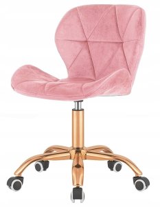 Krzesło obrotowe VASTO OFFICE VELVET PINK ROSE GOLD 2