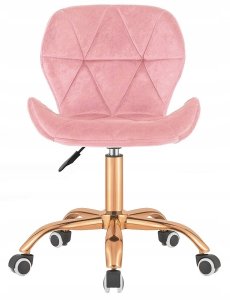 Krzesło obrotowe VASTO OFFICE VELVET PINK ROSE GOLD 3