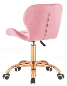 Krzesło obrotowe VASTO OFFICE VELVET PINK ROSE GOLD 4