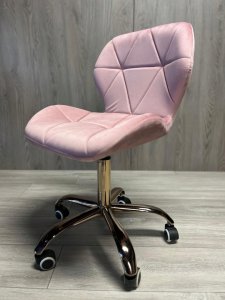Krzesło obrotowe VASTO OFFICE VELVET PINK ROSE GOLD 6