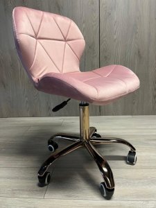 Krzesło obrotowe VASTO OFFICE VELVET PINK ROSE GOLD 7