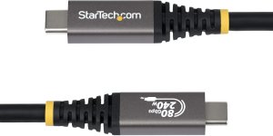 StarTech STARTECH.COM 1,5m USB4 Kabel 80Gbps certyfikowany przez USB-IF kabel do ładowania 240W 8K 120Hz-4K 240Hz kabel monitorowy DP2.1 Thunderbolt 4 3