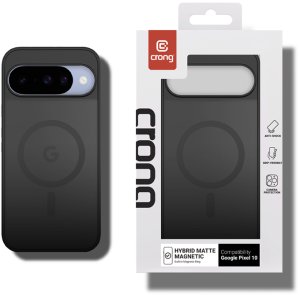 Crong Hybrid Matte Magnetic - Etui MagSafe Google Pixel 10 (czarny) 4
