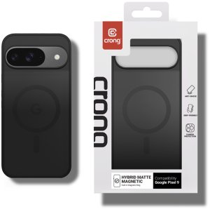 Crong Hybrid Matte Magnetic - Etui MagSafe Google Pixel 9 (czarny) 4