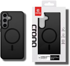 Crong Crong Hybrid Matte Magnetic - Etui MagSafe Samsung Galaxy S24 FE (czarny) 6