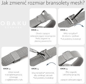 Zegarek męski Obaku Denmark V180GCCBMC srebrny 10