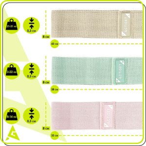 Gumy oporowe do ćwiczeń zestaw 3 szt. taśmy fitness do rehabilitacji opór 3-31 kg UNIWERSALNY 24