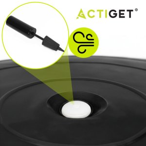 Piłka 85 cm do ćwiczeń pilates, rehabilitacyjnych, stretchingu z pompką, czarna UNIWERSALNY 5