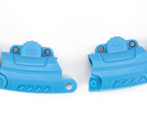 Hula hop z obciążeniem 24 elementy składane, z wypustkami do treningu cardio i fitness, niebieskie UNIWERSALNY 16