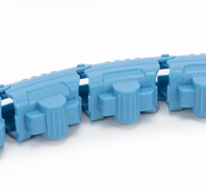 Hula hop z obciążeniem 24 elementy składane, z wypustkami do treningu cardio i fitness, niebieskie UNIWERSALNY 17