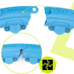 Hula hop z obciążeniem 24 elementy składane, z wypustkami do treningu cardio i fitness, niebieskie UNIWERSALNY 8