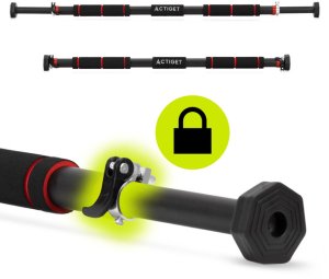 Drążek do podciągania 82-130 cm teleskopowy stalowy mocowany do futryny regulowany UNIWERSALNY 2